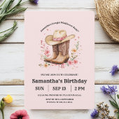 Invitation Fille Fleur sauvage Bash Anniversaire | Occident r