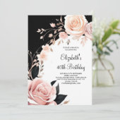 Invitation Fille Fleur sauvage surprise 40e anniversaire (Debout devant)
