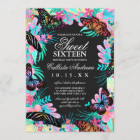 Fille Fleurs papillon Feuille Aquarelle douce 16