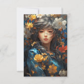 Invitation Fille florale (Devant)