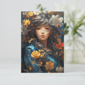 Invitation Fille florale (Debout devant)