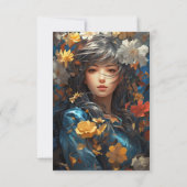 Invitation Fille florale (Dos)