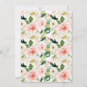 Invitation Fille florale boho personnalisée premier anniversa (Dos)