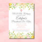 Invitation Fille Florale Présentation 3 Ans Mexicain 3 Ans