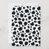 Invitation Fille florale rose Vache Saint Anniversaire (Dos)