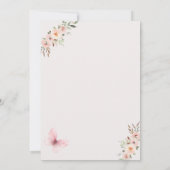 Invitation Fille Florale Tutu Occidentale Anniversaire (Dos)