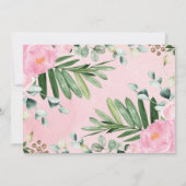 Invitation Fille Forêt Boisée Rose Floral Wild Un anniversair (Dos)