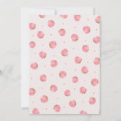 Invitation Fille fraise 1er anniversaire Berry 1er anniversai (Dos)