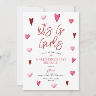 Invitation Fille Galentine's Day Party Brunch Diner Valentine