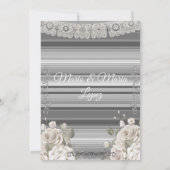 Invitation Fille Garçon Fiesta Argent Charro Mexicaine Bautiz (Dos)