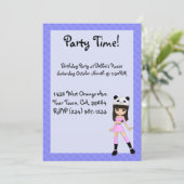 Invitation Fille Girly Debbie d'invitation de partie (Debout devant)