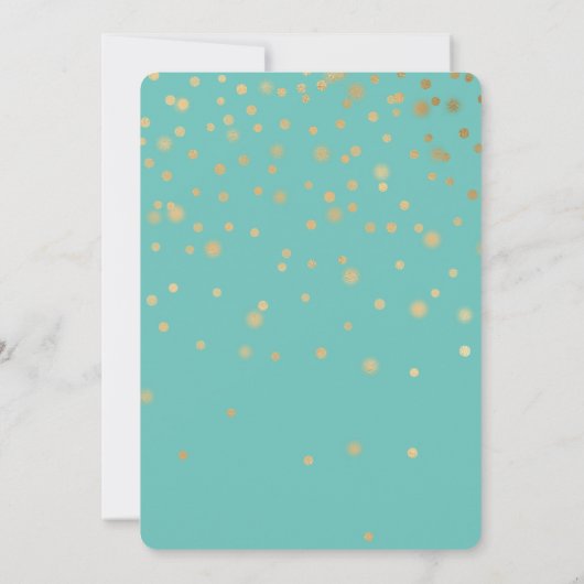 Invitation Fille Glam Confetti Points Monnaie Anniversaire (Dos)