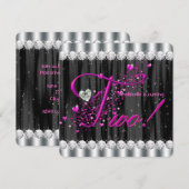 Invitation Fille Glam Deuxième fête d'anniversaire (Devant / Derrière)