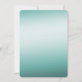 Invitation Fille Glam Gold Confetti Mint Ombre (Dos)