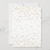 Invitation Fille Glam Gold Sparkle Confetti Fête des mariées (Dos)