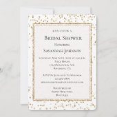 Invitation Fille Glam Gold Sparkle Confetti Fête des mariées (Devant)