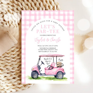 Invitation Fille Golf Faisons la Fête Heure de Tee Tee Baby S