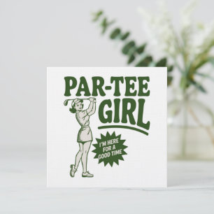 Invitation Fille golfeuse drôle Par Tee Fille pour les amateu