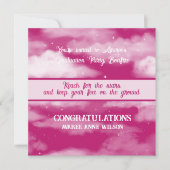 Invitation Fille Graduation Reach for the Stars Bonfire (Devant)