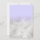 Invitation Fille Grunge Argent Lilac Parties scintillant Foil (Dos)