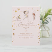Invitation Fille Gymnastique Tumble & Twirl Anniversaire (Debout devant)