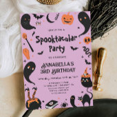 Invitation Fille Halloween Photo fête d'anniversaire