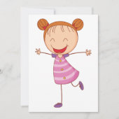 Invitation Fille heureuse (Devant)