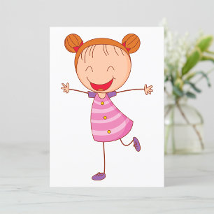 Invitation Fille heureuse