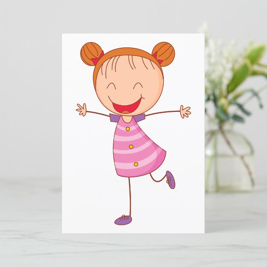 Invitation Fille heureuse