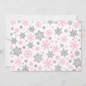 Invitation Fille Hiver Onederland Première photo d'anniversai (Dos)