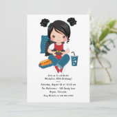 Invitation Fille Jeu Nuit Vidéo Jeu Sleepover Party (Debout devant)