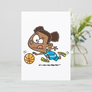 Invitation Fille Jouant Au Basket