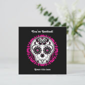 Invitation Fille jour de la fête du crâne du sucre mort (Debout devant)