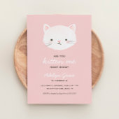 Invitation Fille Kitten Rose Anniversaire