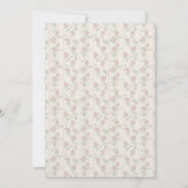 Invitation Fille lapin rose Coquette 1er anniversaire (Dos)