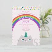 Invitation Fille Licorne Anniversaire (Debout devant)