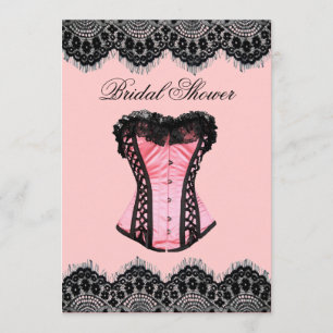 Invitation Fille Lingerie partie corset vintage douche nuptia