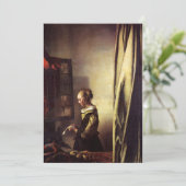 Invitation Fille lisant une lettre (Debout devant)