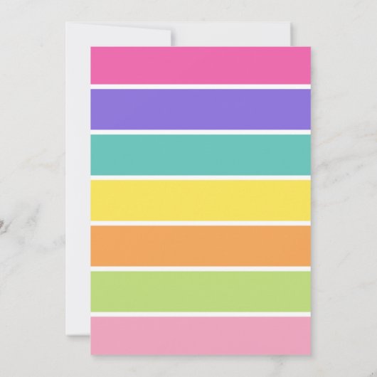 Invitation Fille Llama rose fête d'anniversaire Toute la Llam (Dos)