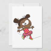 Invitation Fille marchant sur une corde raide (Devant)