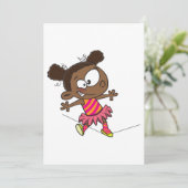 Invitation Fille marchant sur une corde raide (Debout devant)