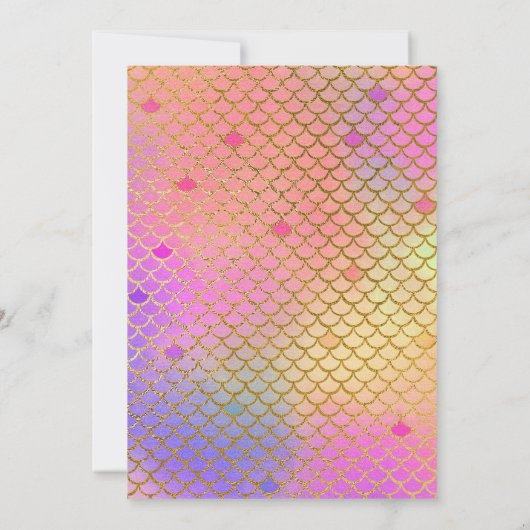 Invitation Fille mauve, rose et jaune 18e anniversaire (Dos)