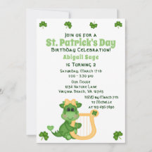 Fille mignonne Dragon St. Patrick's Day Anniversai
