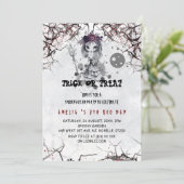 Invitation Fille mignonne Emo gothique anniversaire (Debout devant)