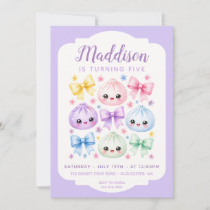 Invitation Fille Mignonne Kawaii Squish Anniversaire