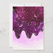 Invitation Fille mignonne rose étincelante Parties scintillan (Dos)