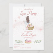 Invitation Fille mignonne Spa Jour Glam fête d'anniversaire (Devant)
