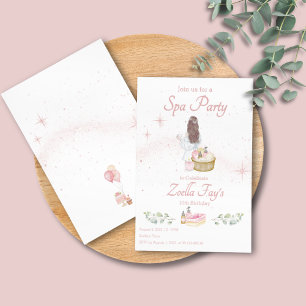 Invitation Fille mignonne Spa Jour Glam fête d'anniversaire
