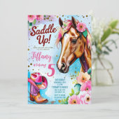 Invitation Fille Modèle d'invitation à l'anniversaire d'anniv (Debout devant)