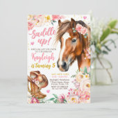 Invitation Fille Modèle d'invitation à l'anniversaire d'anniv (Debout devant)